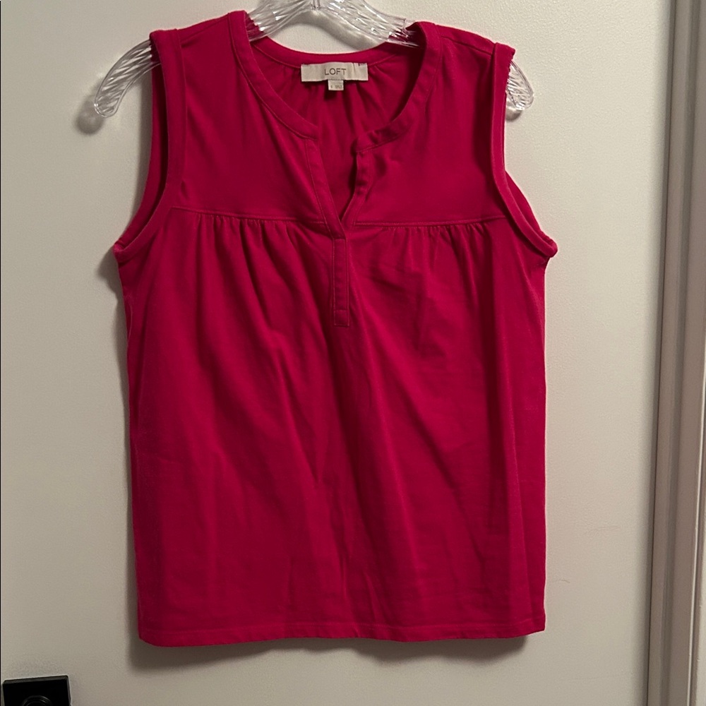 LOFT Vibrant Pink Sleeveless Tank